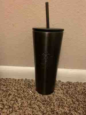 Starbucks Siren Charcoal Gray Stainless Steel Cold Cup Tumbler with Straw 16 oz - Sold on eBay Dec, 3rd 2019 for $15.00