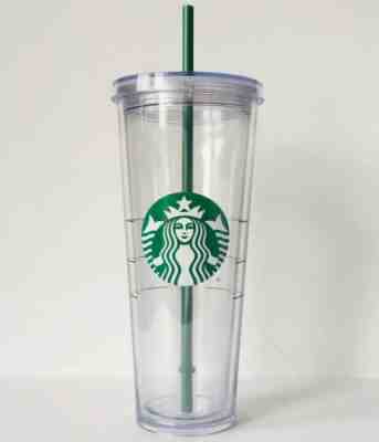 Starbucks Venti Clear Double Wall Acrylic Cold Cup Tumbler 24 oz - Sold on eBay Dec, 3rd 2019 for $26.99