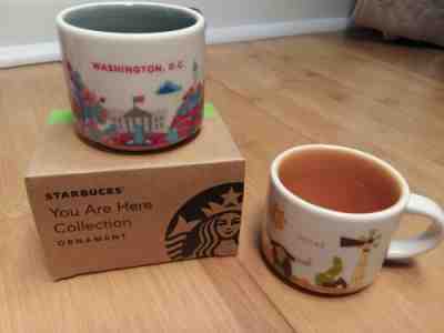 Lot of 2 Starbucks~You Are Her Ornament~ Washington DC & Texas~2 Oz - Sold on eBay Dec, 3rd 2019 for $25.30