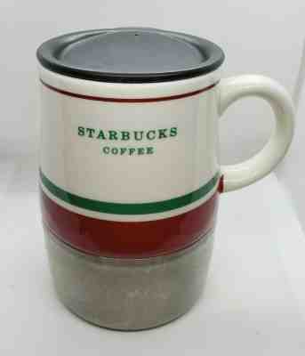 2006 Starbucks Holidays Ceramic Coffee Cup Mug with Lid Christmas 14 oz  - Sold on eBay Dec, 3rd 2019 for $19.00