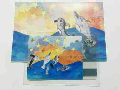 2003  STARBUCKS JAPAN  DOLPHIN MAKE A WISH CARD PIN INTACT WITH SLEEVE RARE - Sold on eBay Dec, 3rd 2019 for $45.00