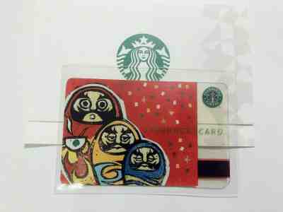 2002  STARBUCKS JAPAN  DARUMA CARD PIN INTACT FREE SHIPPING RARE - Sold on eBay Dec, 3rd 2019 for $42.00