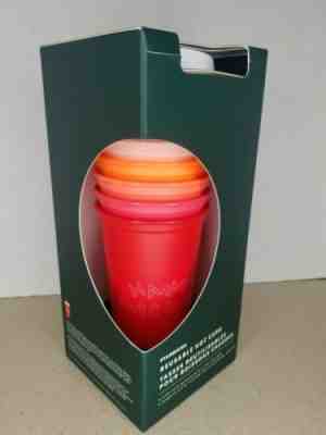 NEW Starbucks 2019 Reusable Hot Cups 6 Pack Lids Winter Christmas Holiday Reds - Sold on eBay Dec, 3rd 2019 for $17.98