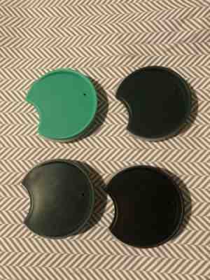 4-Starbucks Coffee Replacement Plastic Splash Guard Lid 12oz Tumbler Slide