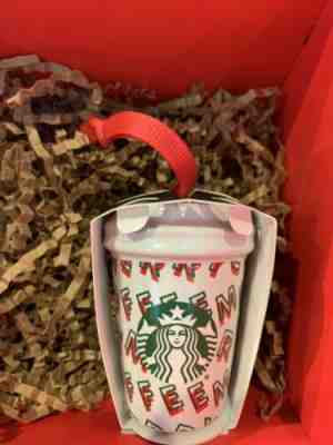STARBUCKS MINI CUP CHRISTMAS 2019 CERAMIC " MERRY COFFEE" ORNAMENT HTF SOLD OUT - Sold on eBay Dec, 3rd 2019 for $19.99