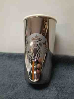 Starbucks Limited Edition White Gold Ceramic Tumbler 2012 Mint Rare - Sold on eBay Dec, 3rd 2019 for $39.95