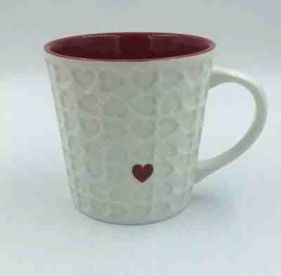 Starbucks Embossed Heart Coffee Mug 2007 Quilted Large 16 Oz Cup One Red Heart - Sold on eBay Dec, 3rd 2019 for $21.50