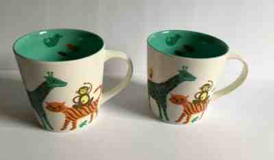 STARBUCKS Sea Animal Zoo 2008 Child Kids White Bone China Cup Mug Set of 2 EUC - Sold on eBay Dec, 3rd 2019 for $15.99