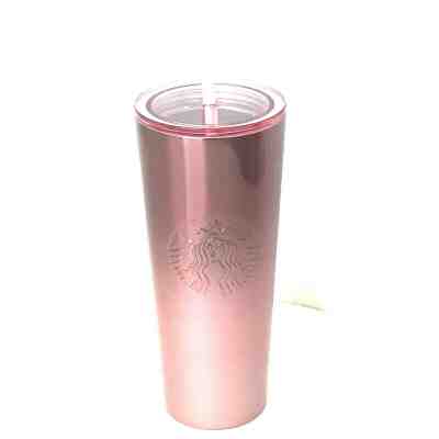 2019 Starbucks Rose Gold Glitter Stainless Steel Cold Cup Tumbler 24oz Venti NEW - Sold on eBay Dec, 3rd 2019 for $35.99