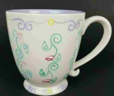 2003 Starbucks Mug Coffee Cup Barista Pedestal Flower White Purple 16 ounce EUC - Sold on eBay Dec, 3rd 2019 for $17.98