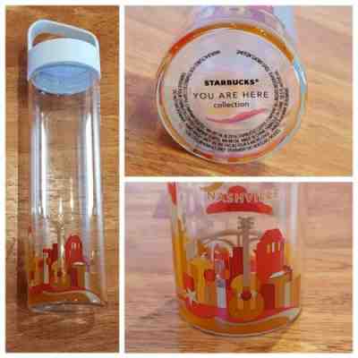 NEW Starbucks Nashville You Are Here Collection Glass Water Bottle 18.5oz - RARE - Sold on eBay Dec, 3rd 2019 for $18.99