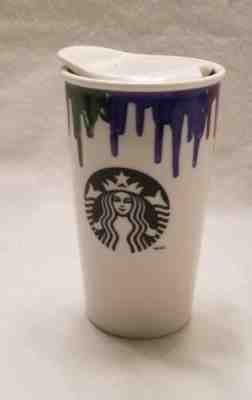 Starbucks Rainbow Band Of Outsiders Ceramic Double Wall Travel Mug Cup 2014 - Sold on eBay Dec, 3rd 2019 for $36.88