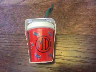 Rare Starbucks Maryland Crab Ornament Local Collection Map Christmas Tree Red - Sold on eBay Dec, 3rd 2019 for $25.00