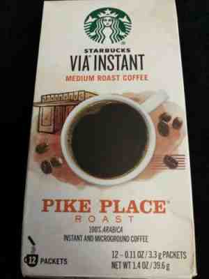 starbucks via ready instant 104 single packets Pike Place + Star rewards - Sold on eBay Dec, 3rd 2019 for $59.99