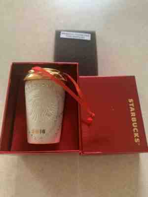 STARBUCKS 2016 Swarovski Crystal CHRISTMAS Cup Ornament  NEW W/ Gift Box - Sold on eBay Dec, 2nd 2019 for $27.99