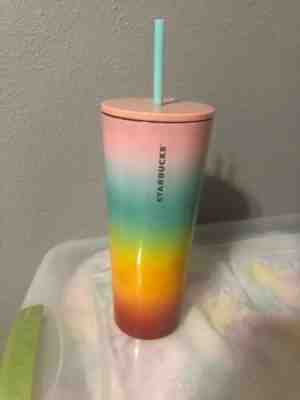 Starbucks Summer Collection Rainbow Tumbler - 24oz - Sold on eBay Dec, 2nd 2019 for $31.00