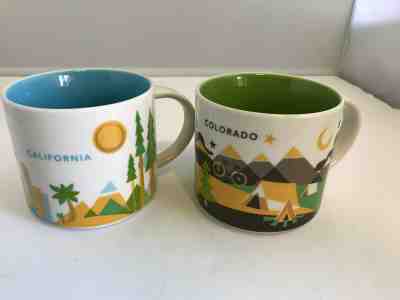 Starbucks Colorado California You Are Here 14 oz Coffee Mug Cup  2015 lot - Sold on eBay Dec, 2nd 2019 for $34.99