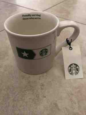 NEW STARBUCKS MILITARY ARMY NAVY AIR FORCE MARINE COFFEE MUG USA PROUDLY SERVING - Sold on eBay Dec, 2nd 2019 for $23.00