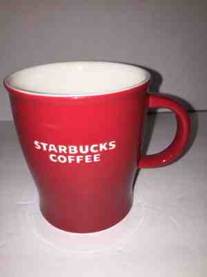  Starbucks Coffee Mug/Cup 2008 Red w/ White Embossed Lettering 14oz Gorgeous New - Sold on eBay Dec, 2nd 2019 for $18.95