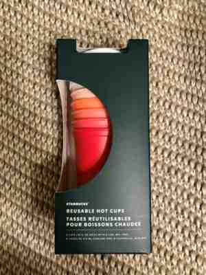 Starbucks Holiday Winter Christmas 2019 Reusable Hot Cups 6 Cups 6 Lids 16 Oz  - Sold on eBay Dec, 2nd 2019 for $18.00