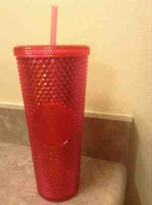 Starbucks Acrylic siren hot pink studded cold cup 24 oz tumbler  - Sold on eBay Dec, 2nd 2019 for $16.50