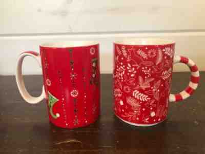 Lot of 2 STARBUCKS COFFEE MUGS Christmas Gold Stocking Snowflakes 14oz 2006 +  - Sold on eBay Dec, 2nd 2019 for $15.29