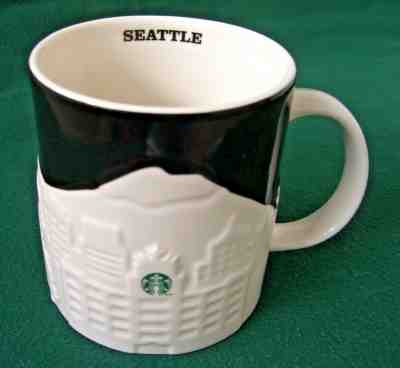  Starbucks Seattle Coffee Mug Cup Relief City Collector Series 16 oz. - Sold on eBay Dec, 2nd 2019 for $26.99