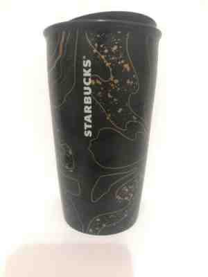 New Starbucks Mug Holiday Black and Gold Cup Double Wall Traveler Tumbler - Sold on eBay Dec, 2nd 2019 for $27.50