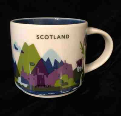 Starbucks Scotland YAH Mug Highlands Golf Bagpipe Whisky You Are Here UK Nessie - Sold on eBay Dec, 2nd 2019 for $54.99