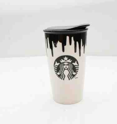 Starbucks 2014 12 oz. Traveler Tumbler Band of Outsiders White and Black - Sold on eBay Dec, 2nd 2019 for $28.01