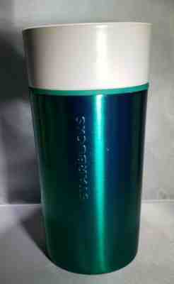 Starbucks 2015 Green Teal Metal Ceramic Travel Mug Cup Tumbler 12 oz - Sold on eBay Dec, 2nd 2019 for $19.95