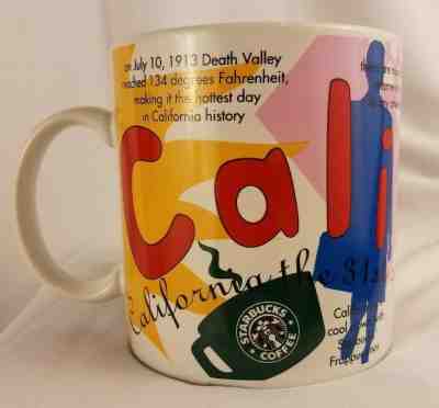 1997 Starbucks CALIFORNIA States of Bean Coffee Mug Cup 18 oz  - Sold on eBay Dec, 2nd 2019 for $17.99