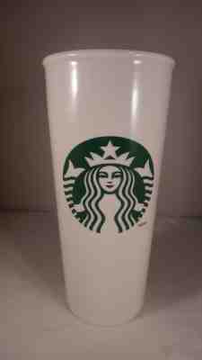 STARBUCKS White 16 oz Ceramic Mermaid Siren Travel Tumbler w/lid - Sold on eBay Dec, 2nd 2019 for $17.99