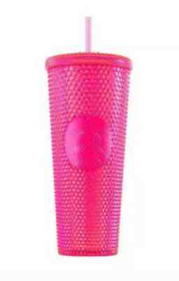 NEW WINTER CHRISTMAS 2019 STARBUCKS NEON PINK STUDDED TUMBLER CUP 24oz HOLIDAY - Sold on eBay Dec, 2nd 2019 for $29.00