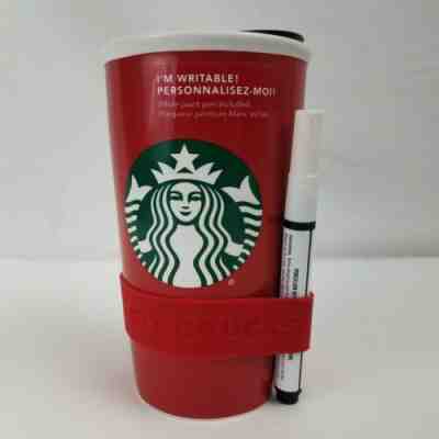 Starbucks 2016 Red Personalize Tea Coffee Travel Tumbler Cup Mug 12 Oz - Sold on eBay Dec, 2nd 2019 for $34.95
