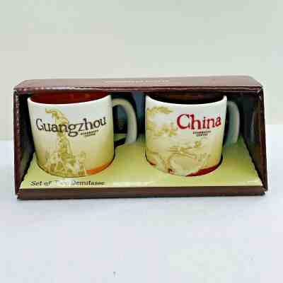 Starbucks Demitasse Cups NEW China Guangzhou 3 fl ounces LOT OF 2 Cups - Sold on eBay Dec, 2nd 2019 for $22.49
