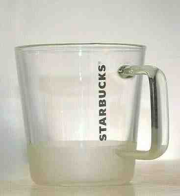 Starbucks 2016 Clear Glass Coffee Cup/Mug With Frosted Bottom 12 oz. - Sold on eBay Dec, 2nd 2019 for $15.00