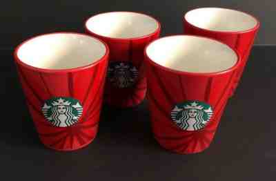 Starbucks Coffee Red Mermaid Logo 2014 Lot of 4 Espresso Coffee Shot Glasses  - Sold on eBay Dec, 2nd 2019 for $23.98