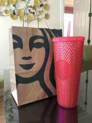 STARBUCKS Studded Tumbler 2019 HOLIDAY HOT PINK In Hand FREE SHIPPING - Sold on eBay Dec, 2nd 2019 for $30.00