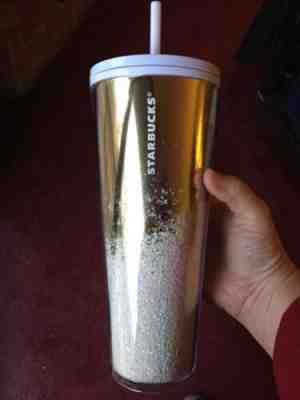 2019 Starbucks Yellow Gold Mirror & Snow Cold Cup Tumbler 24oz - Sold on eBay Dec, 2nd 2019 for $25.00
