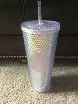 STARBUCKS 2018 RAINBOW IRIDESCENT STUDDED HOLOGRAM COLD CUP UNICORN TUMBLER NEW - Sold on eBay Dec, 2nd 2019 for $130.00