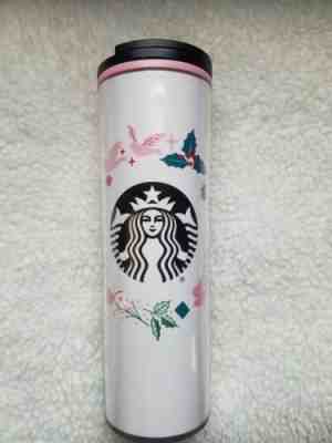 New STARBUCKS 2018 Holiday 16 Oz Travel Plastic Cup Tumbler Mug w/ Doves, Holly  - Sold on eBay Dec, 2nd 2019 for $17.00