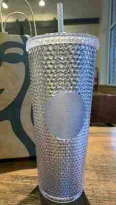 Starbucks 2019 BLING SILVER PLATINUM Studded Tumbler Venti 24oz Holiday ON HAND! - Sold on eBay Dec, 2nd 2019 for $29.95