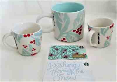 Starbucks 2018 Christmas Holly Berries Flora Ceramic Mug + 2 Demi Cups (Set) - Sold on eBay Dec, 2nd 2019 for $39.99