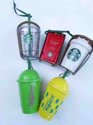 Starbucks Christmas Ornaments and Frappuccino Keychains  - Sold on eBay Dec, 2nd 2019 for $17.75
