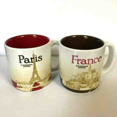 Starbucks Demitasse Paris & France Mug Set 2 Espresso Cups Global Icon City 2014 - Sold on eBay Dec, 2nd 2019 for $19.95