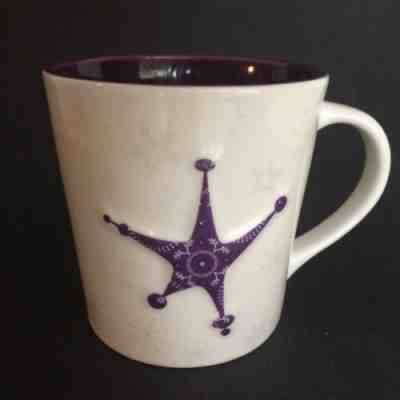 Starbucks Coffee Tea Mug Cup 2006 Purple Star Silver Snowflakes Christmas  - Sold on eBay Dec, 2nd 2019 for $25.99