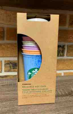 New Starbucks 2019 Reusable Marble Hot Coffee Cups / Tumblers w/Lids Pack - Sold on eBay Dec, 2nd 2019 for $22.99