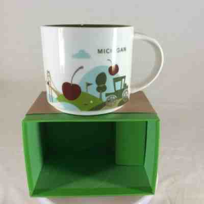 MICHIGAN STARBUCKS YOU ARE HERE 14 OZ MUG; NEW IN BOX - Sold on eBay Dec, 2nd 2019 for $17.78