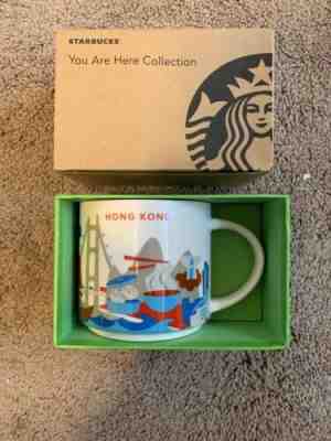 NEW Starbucks Hong Kong YOU ARE HERE 14 oz Ceramic Coffee Mug - Sold on eBay Dec, 2nd 2019 for $35.00